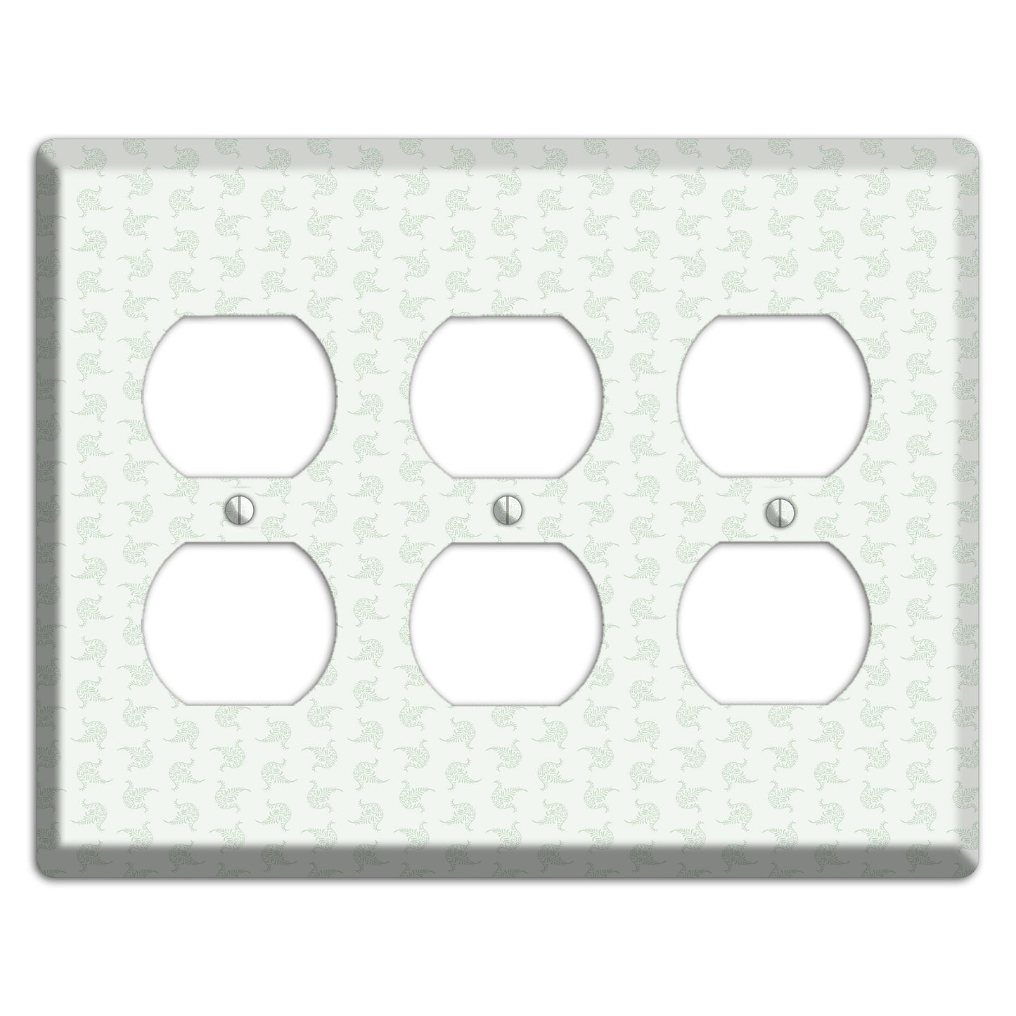 Mint Tiny Trefoil Cartouche 3 Duplex Wallplate