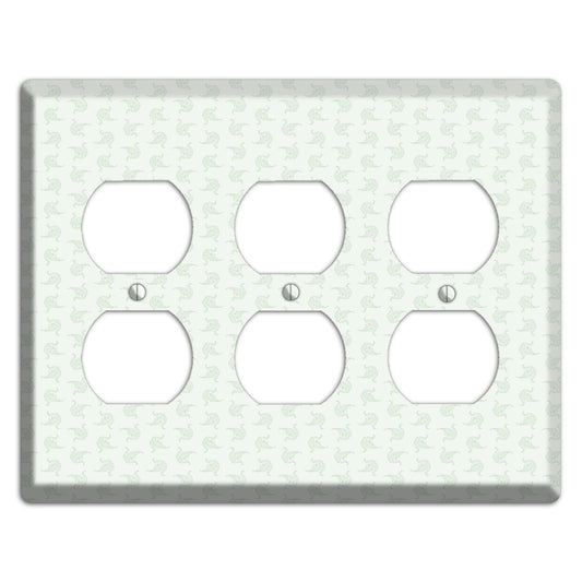 Mint Tiny Trefoil Cartouche 3 Duplex Wallplate