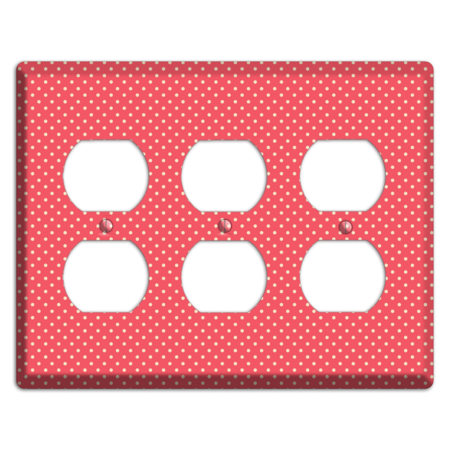 Multi Pink Tiny Polka Dots 3 Duplex Wallplate