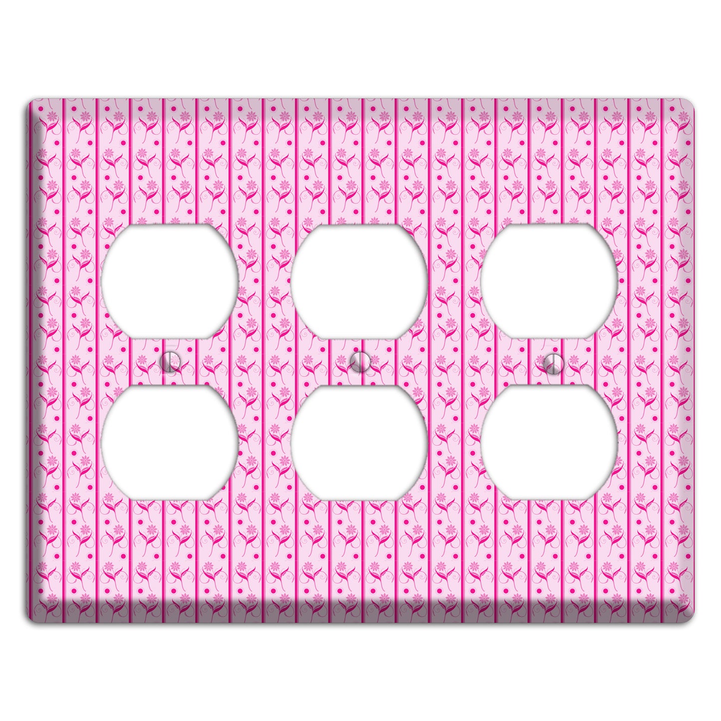 Pink Small Floral Pattern 3 Duplex Wallplate