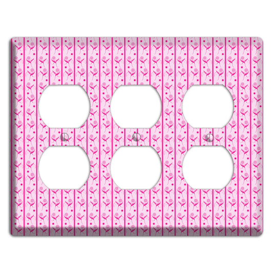 Pink Small Floral Pattern 3 Duplex Wallplate