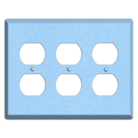 Light Sky Blue Kraft 3 Duplex Wallplate