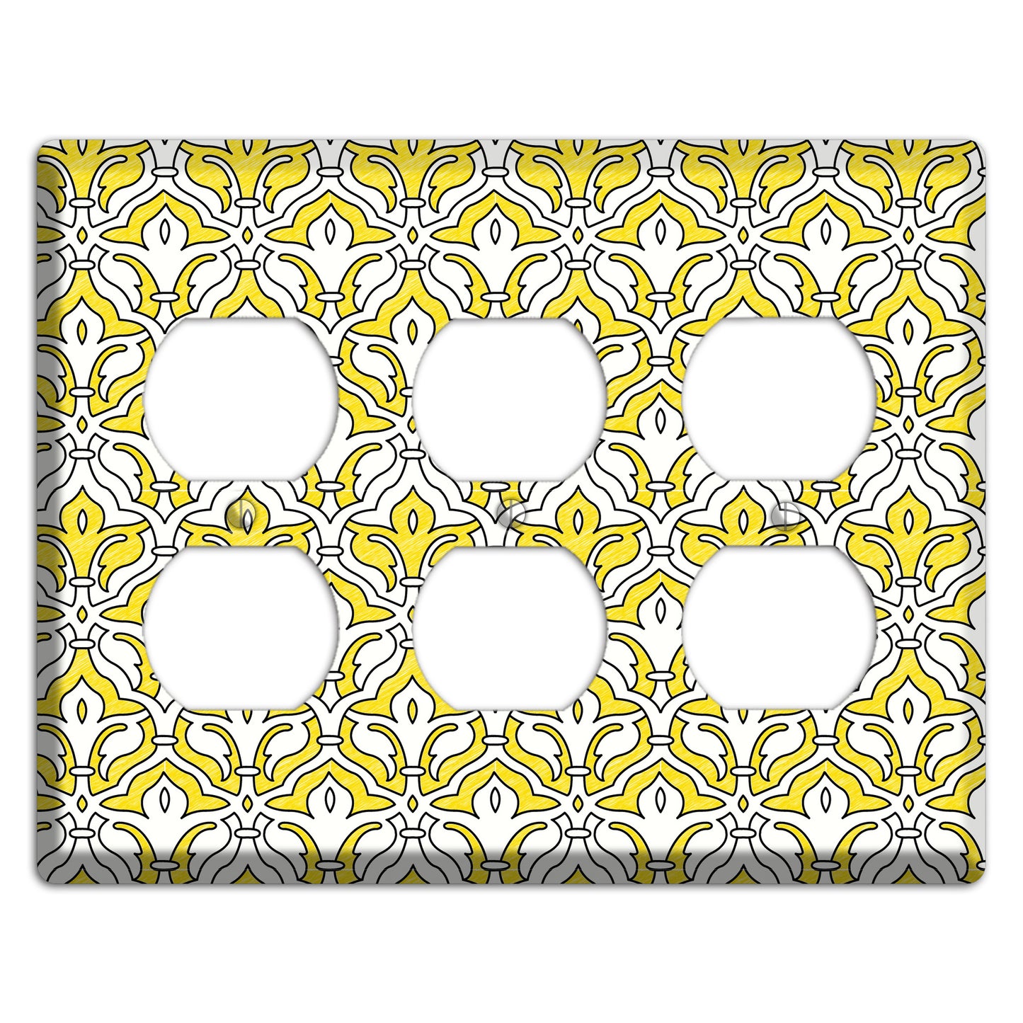 Yellow Scallop Tapestry 3 Duplex Wallplate