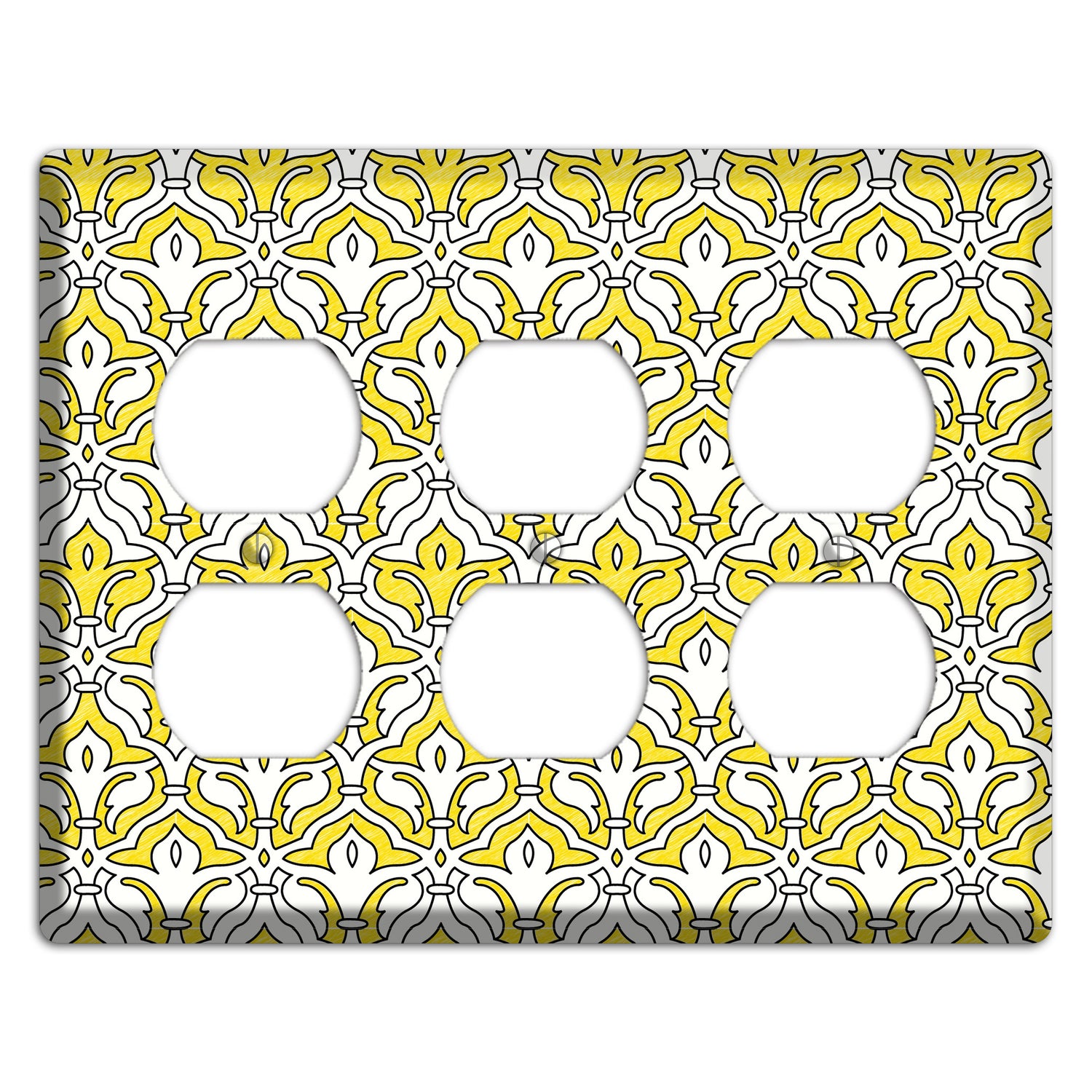 Yellow Scallop Tapestry 3 Duplex Wallplate