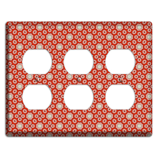 Red Foulard 3 3 Duplex Wallplate