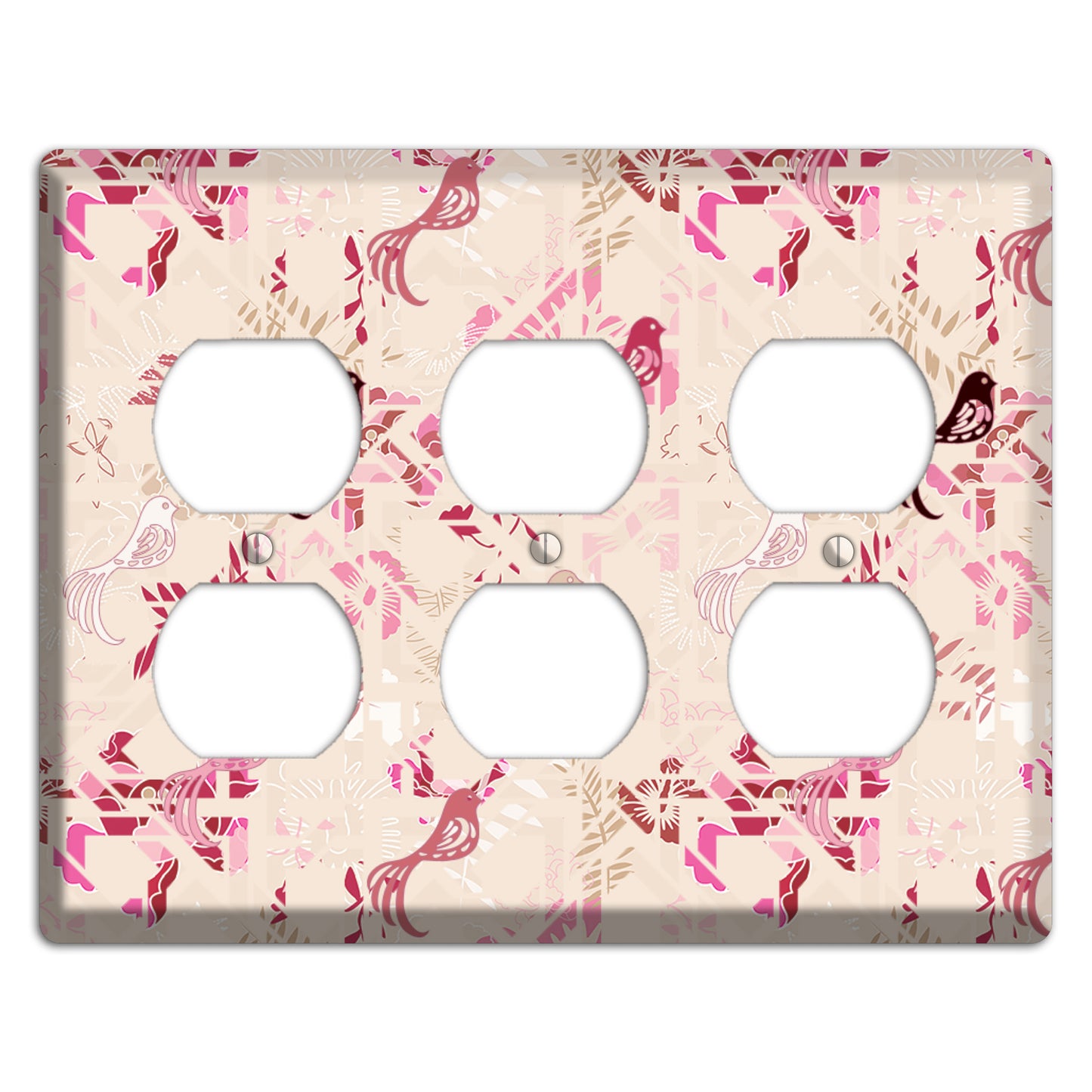 Floral Songbirds 3 Duplex Wallplate