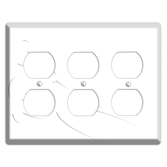 Abstrract Nude Figure 3 Duplex Wallplate