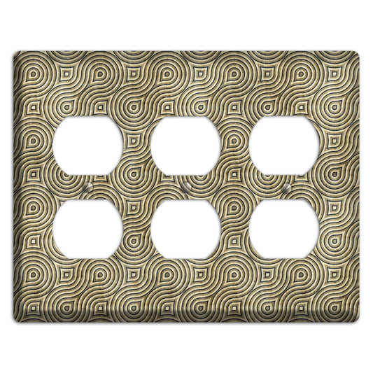 Olive Swirl 3 Duplex Wallplate