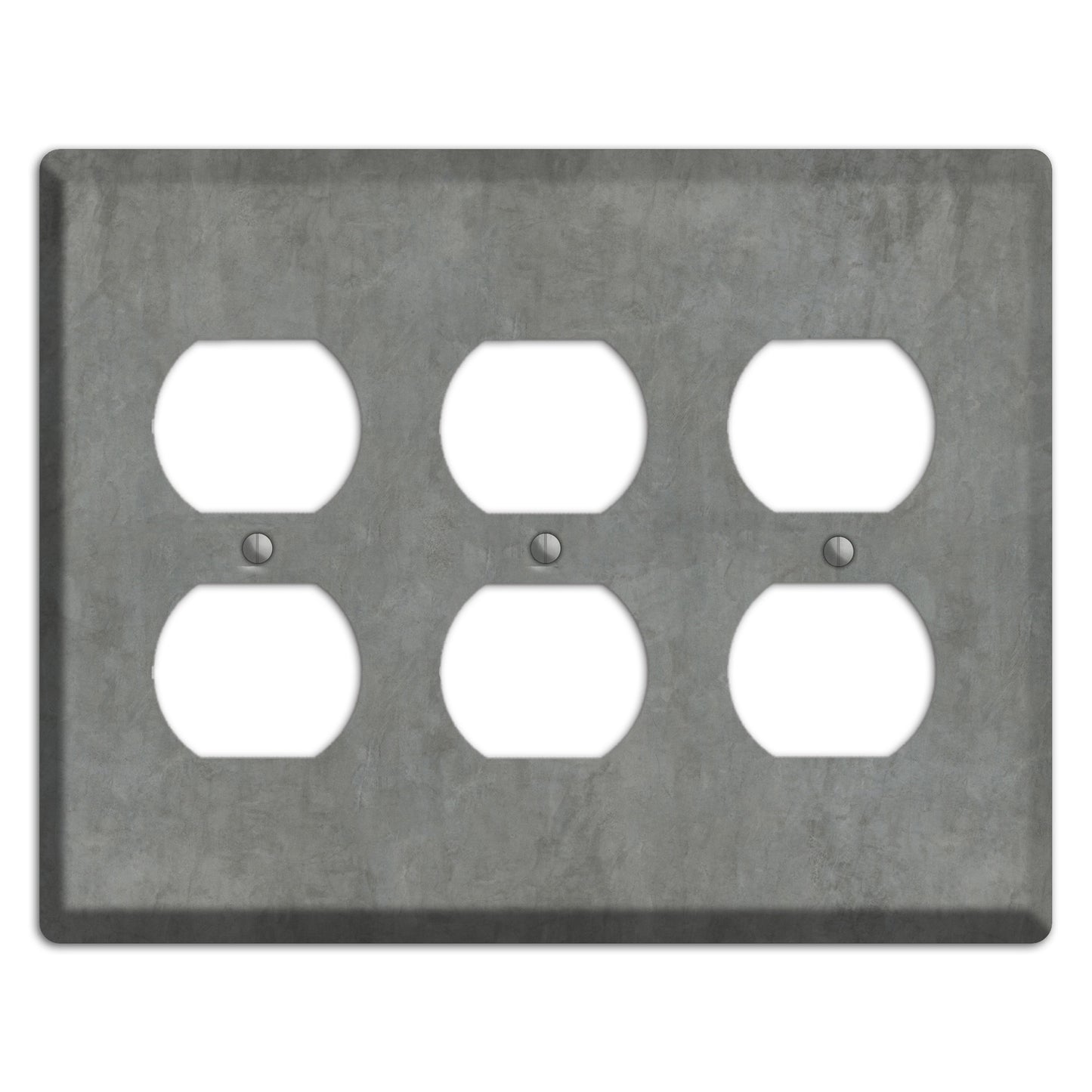 Stucco Grey 3 Duplex Wallplate