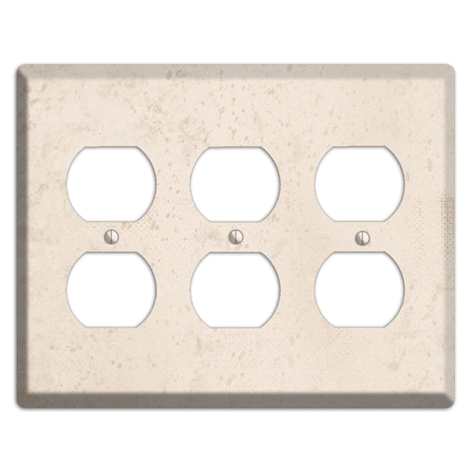 Bone Neutral Texture 3 Duplex Wallplate