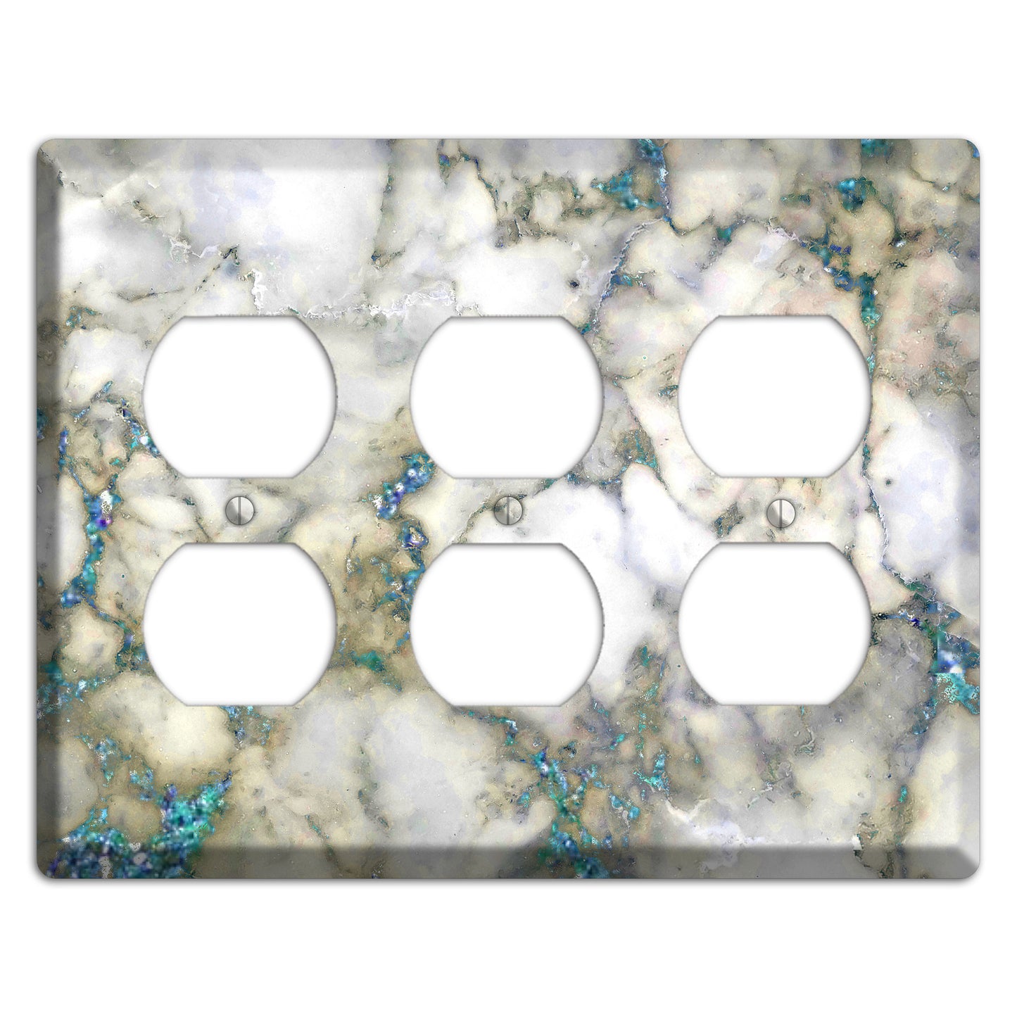 Hillary Marble 3 Duplex Wallplate