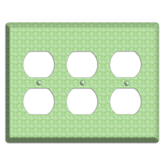 Green Pattern 3 Duplex Wallplate