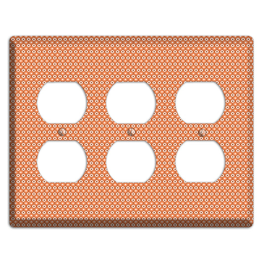 Coral Tiny Double Scallop 3 Duplex Wallplate