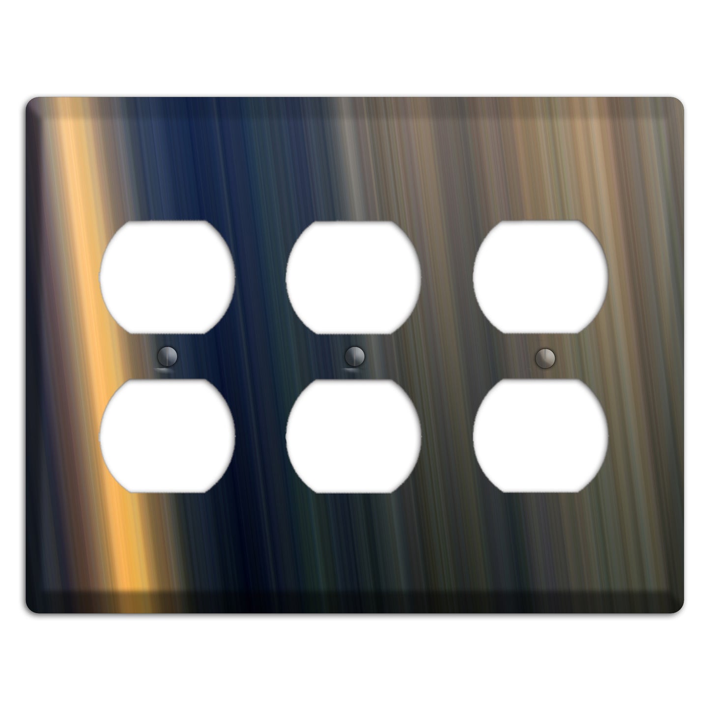 Black with Orange Ray of Light 3 Duplex Wallplate