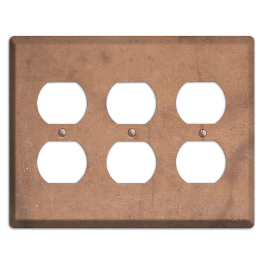 Light Brown Concrete 3 Duplex Wallplate