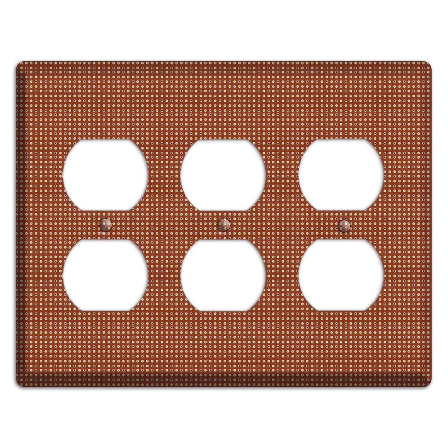 Maroon Weave 3 Duplex Wallplate