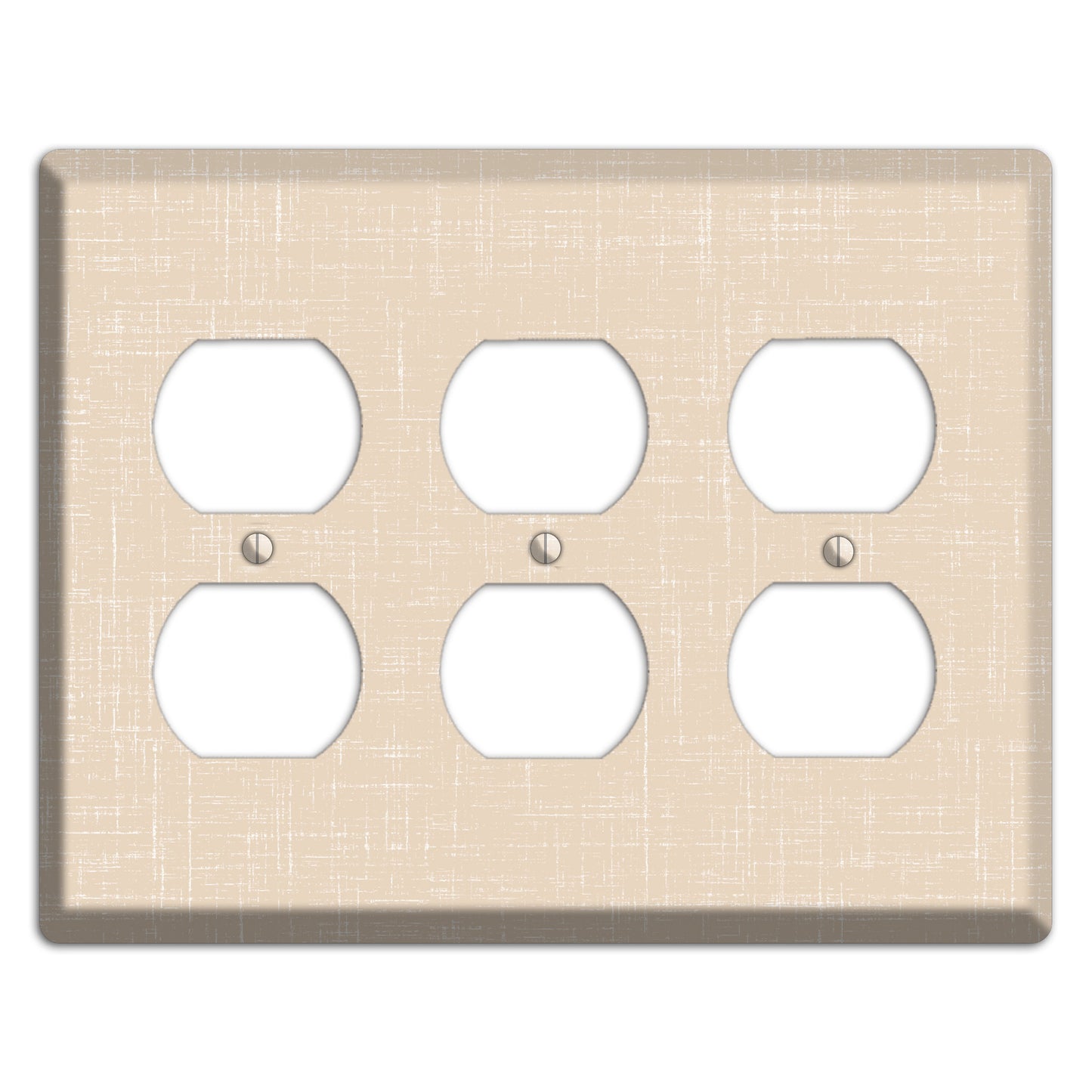 Double Spanish White Neutral Texture 3 Duplex Wallplate