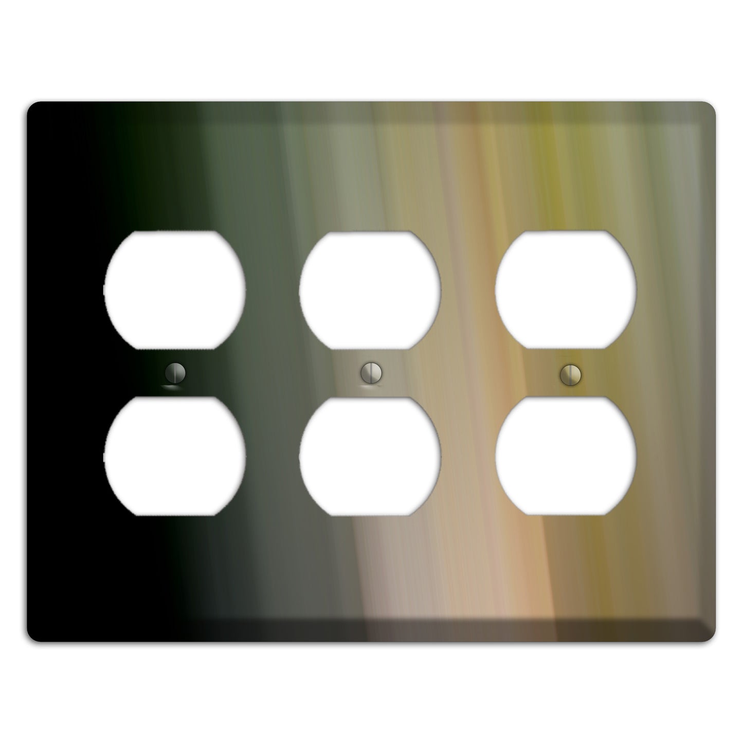 Black and Olive Ray of Light 3 Duplex Wallplate