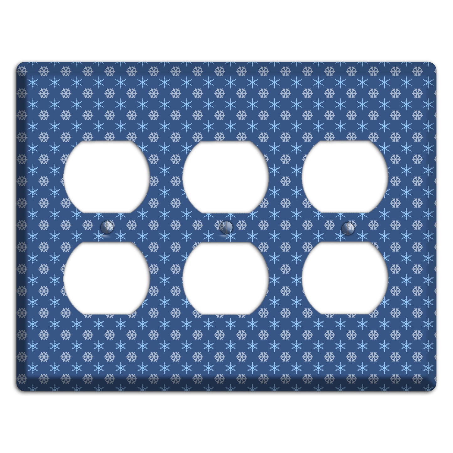 Blue Foulard 3 Duplex Wallplate