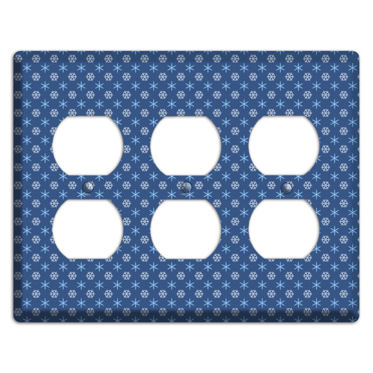 Blue Foulard 3 Duplex Wallplate