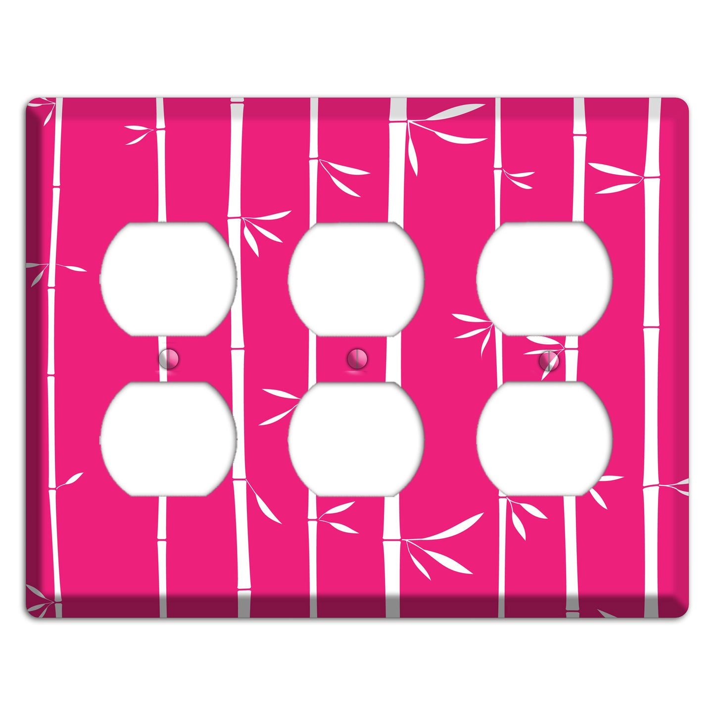 Pink Bamboo 3 Duplex Wallplate