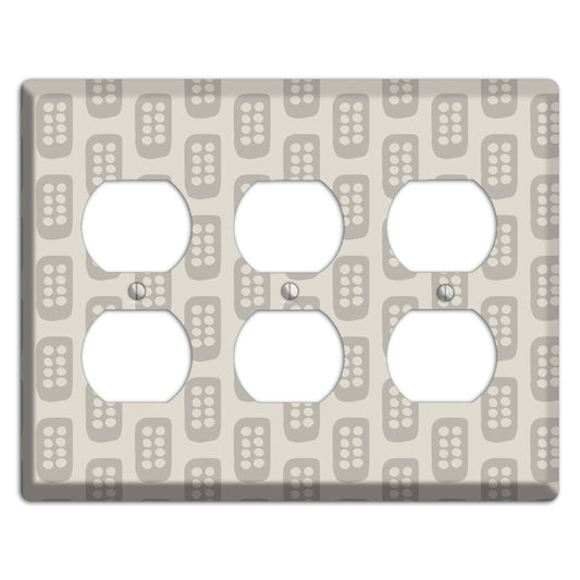 Simple Scandanavian Style EE 3 Duplex Wallplate