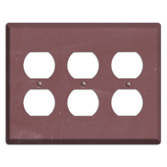 Chalk Dark Maroon 3 Duplex Wallplate