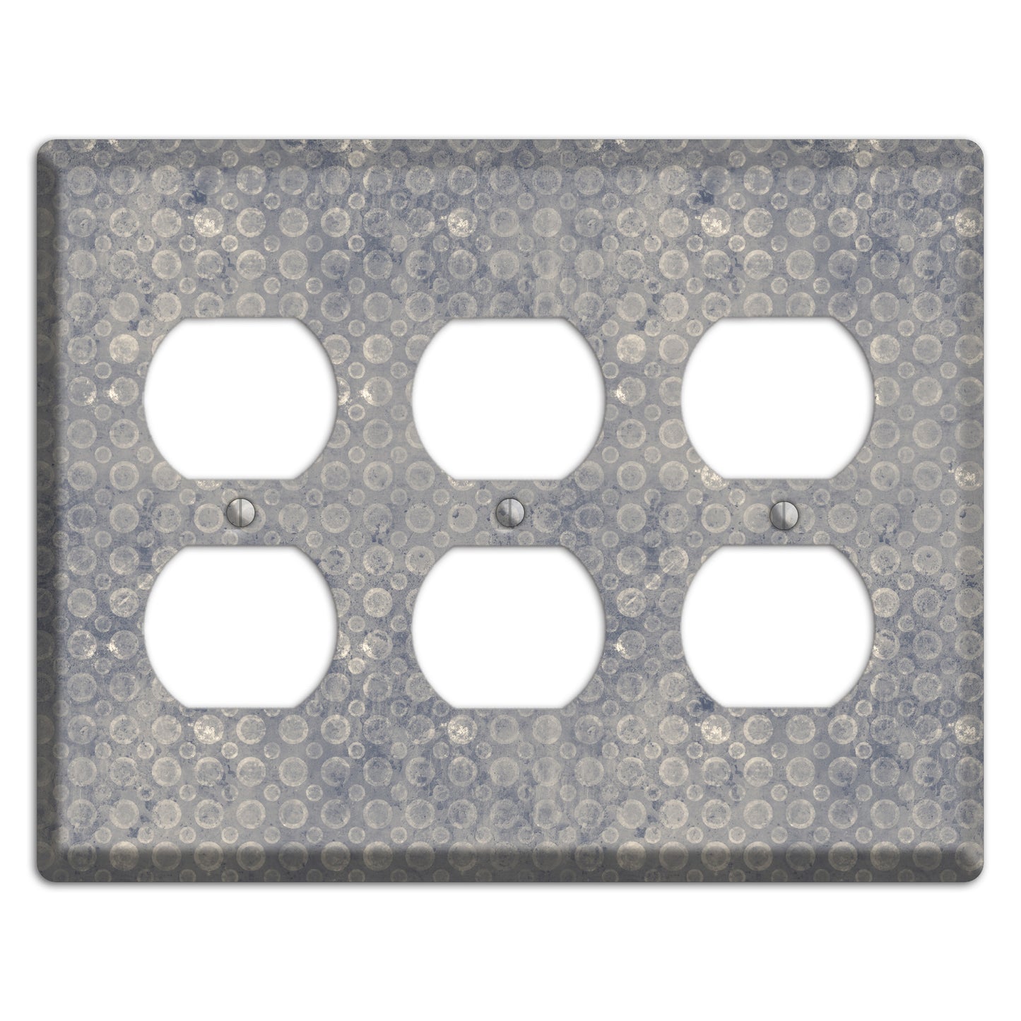 Grey Circles 3 Duplex Wallplate