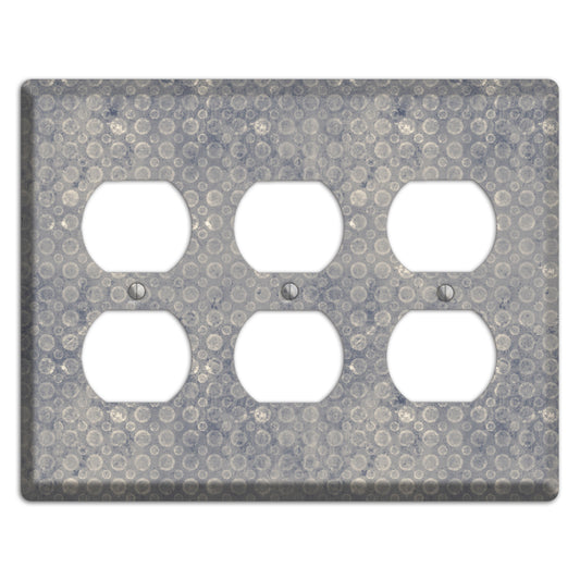 Grey Circles 3 Duplex Wallplate