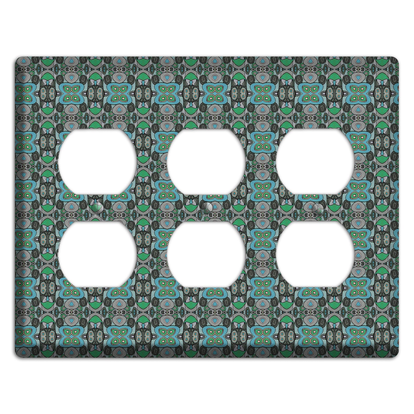 Green Tapestry 3 Duplex Wallplate