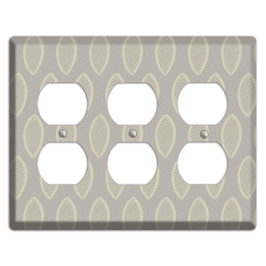 Simple Scandanavian Style W 3 Duplex Wallplate