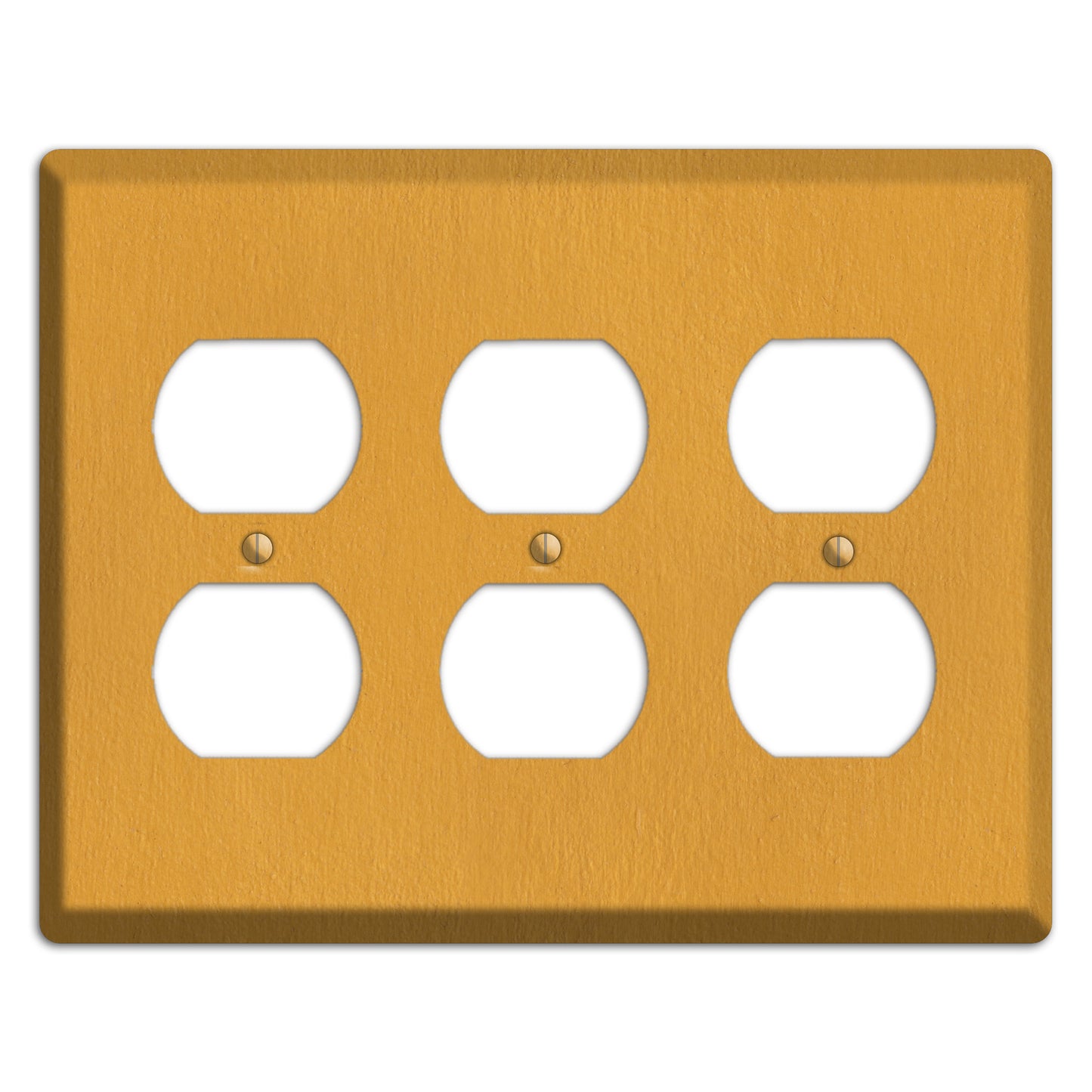 Stucco Yellow 3 Duplex Wallplate