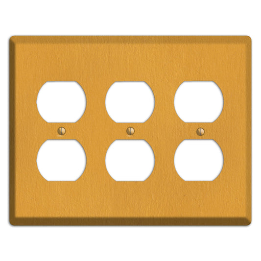 Stucco Yellow 3 Duplex Wallplate