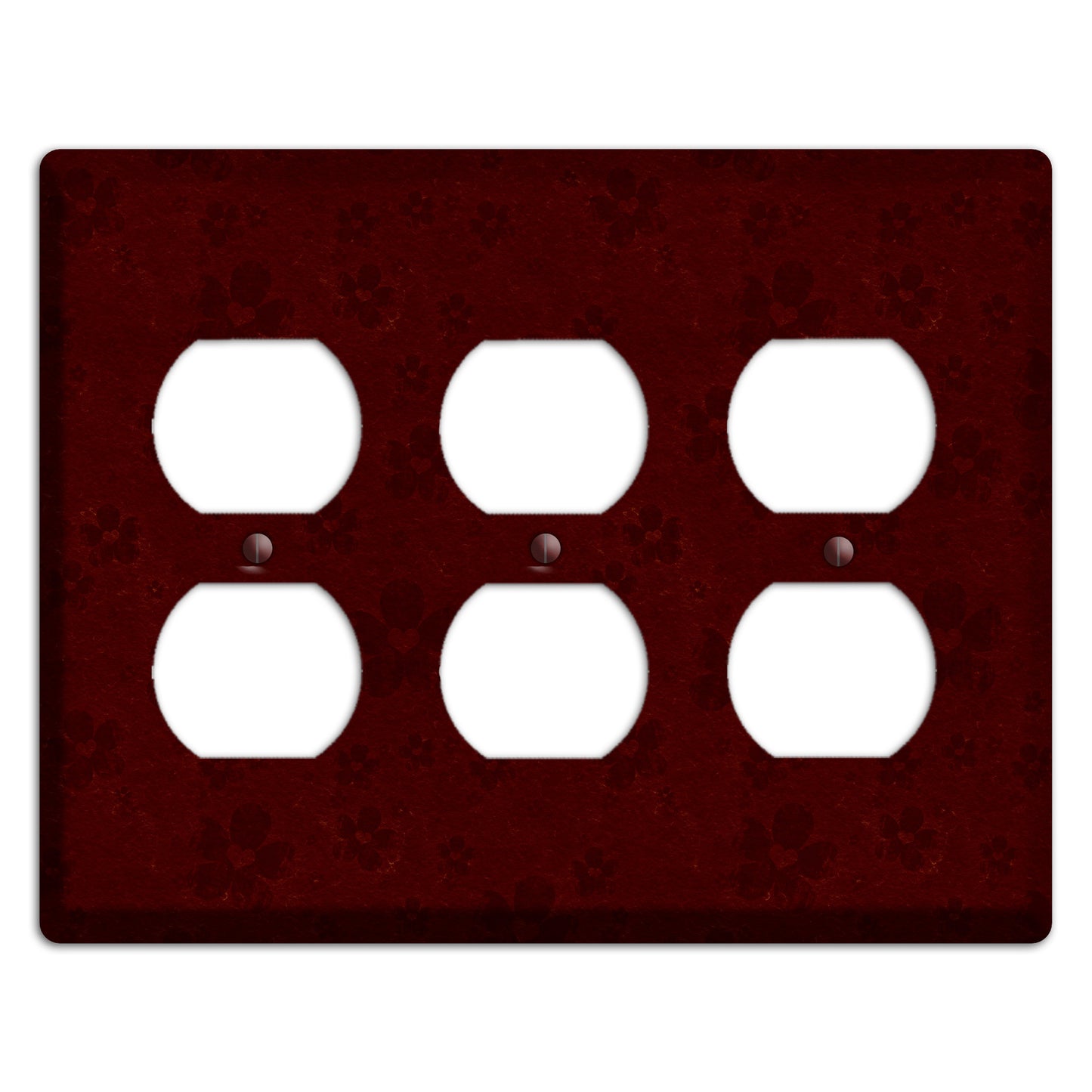 Maroon Grunge Suzani 2 3 Duplex Wallplate