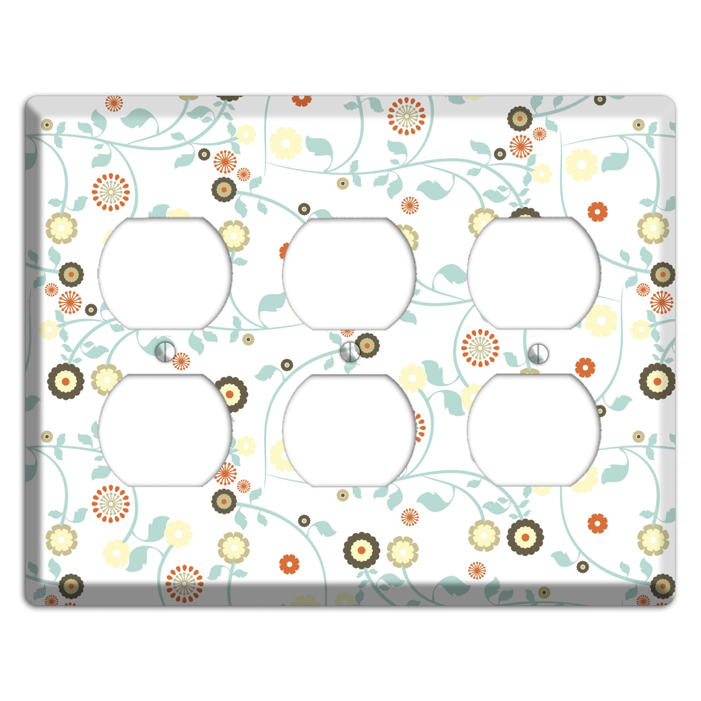 Cute Flowers 3 Duplex Wallplate