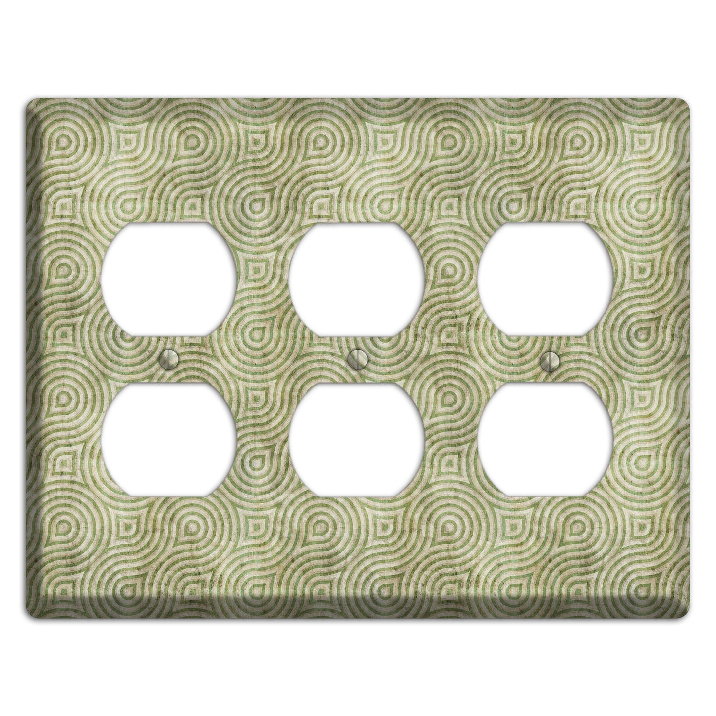 Light Green Swirl 3 Duplex Wallplate