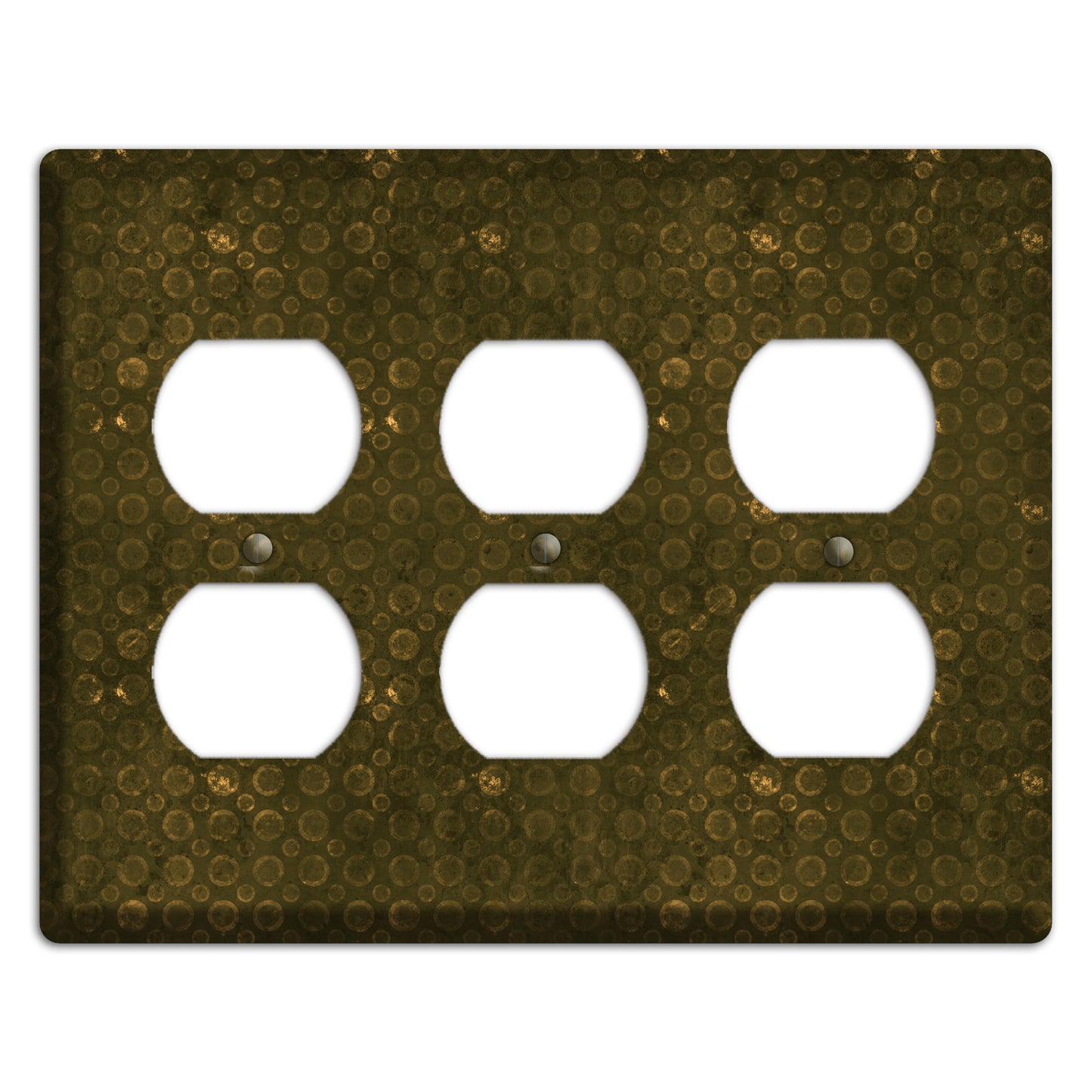 Olive Circles 3 Duplex Wallplate