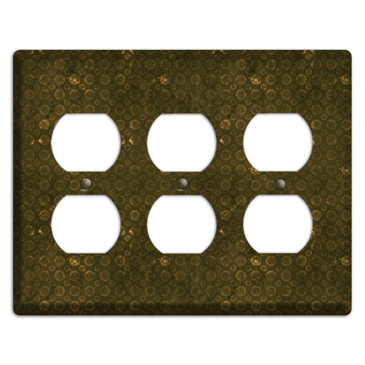 Olive Circles 3 Duplex Wallplate