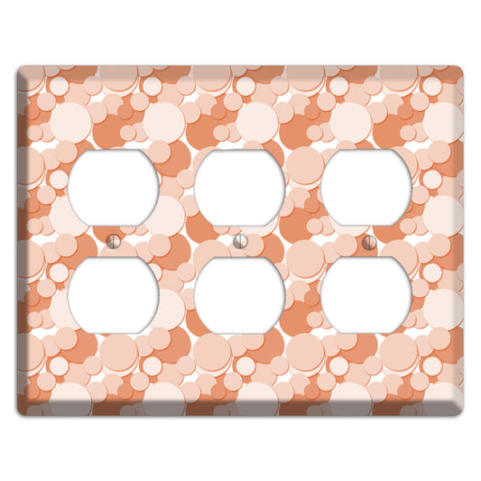 Multi Coral Bubble Dots 3 Duplex Wallplate