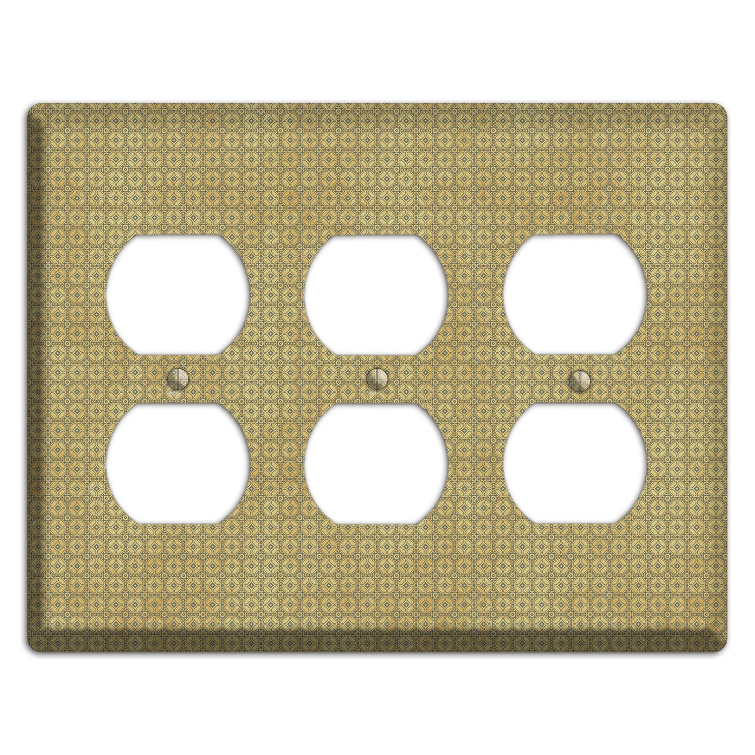 Multi Beige Arabesque 3 Duplex Wallplate