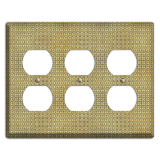 Multi Beige Arabesque 3 Duplex Wallplate