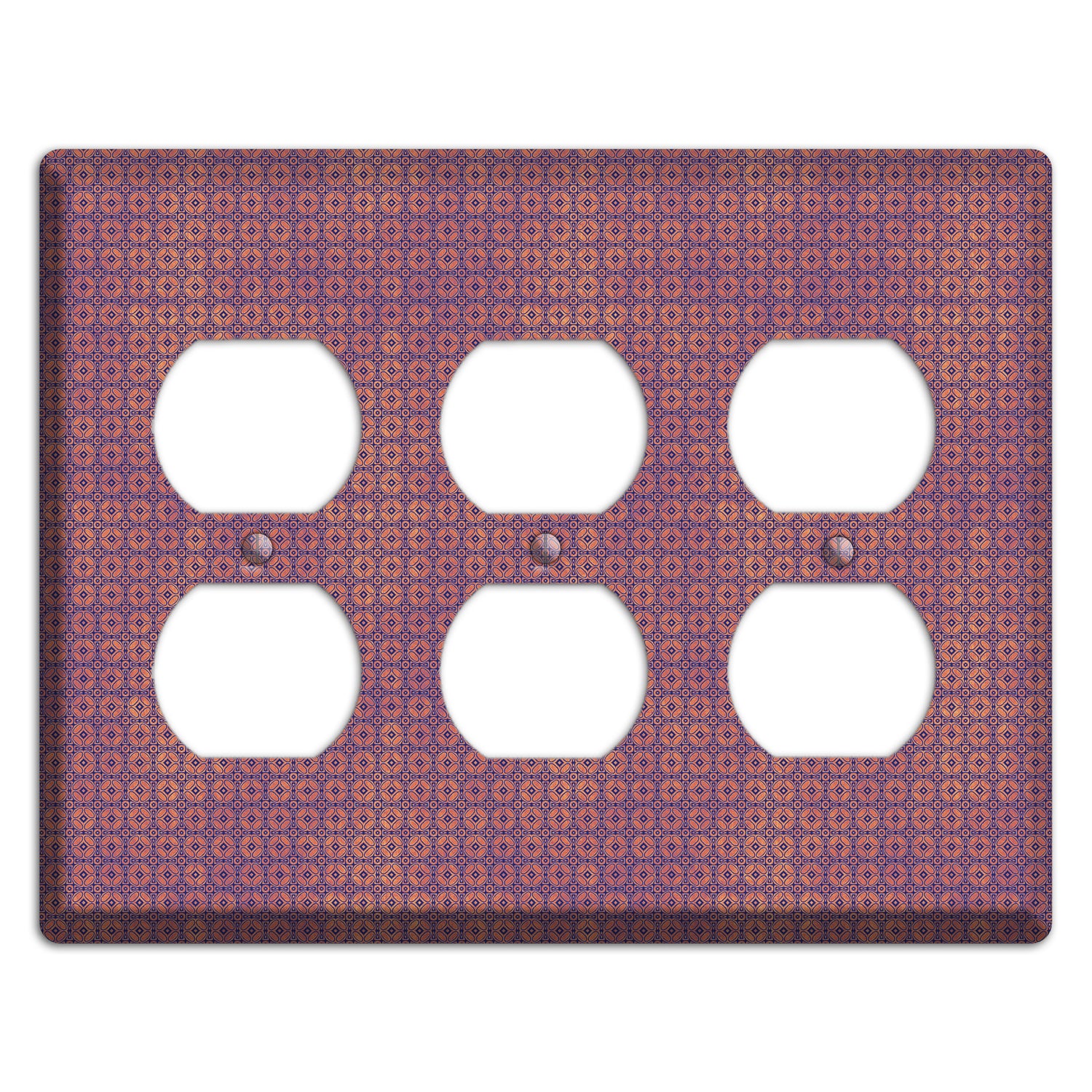 Multi Cranberry Arabesque 3 Duplex Wallplate