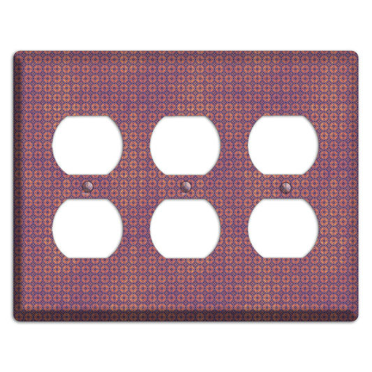 Multi Cranberry Arabesque 3 Duplex Wallplate