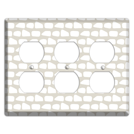 Simple Scandanavian Style Q 3 Duplex Wallplate