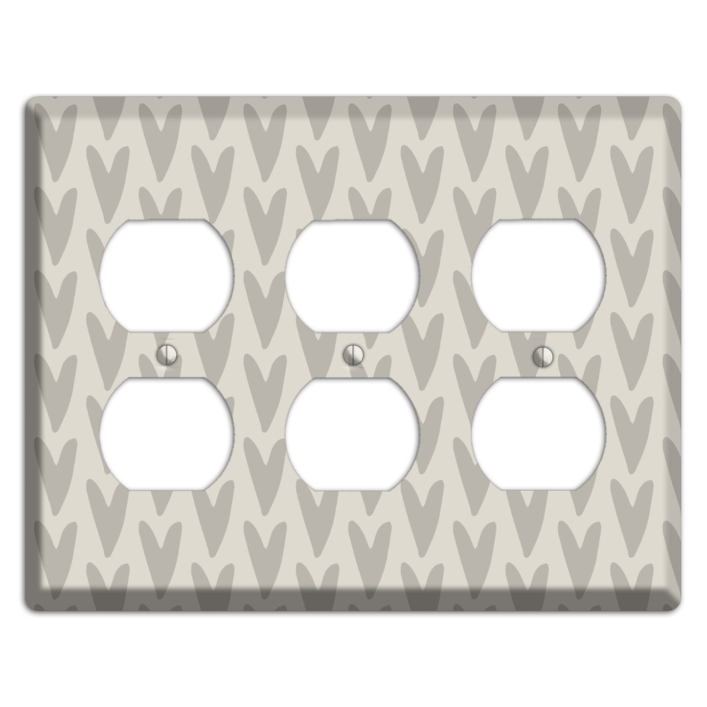 Simple Scandanavian Style I 3 Duplex Wallplate