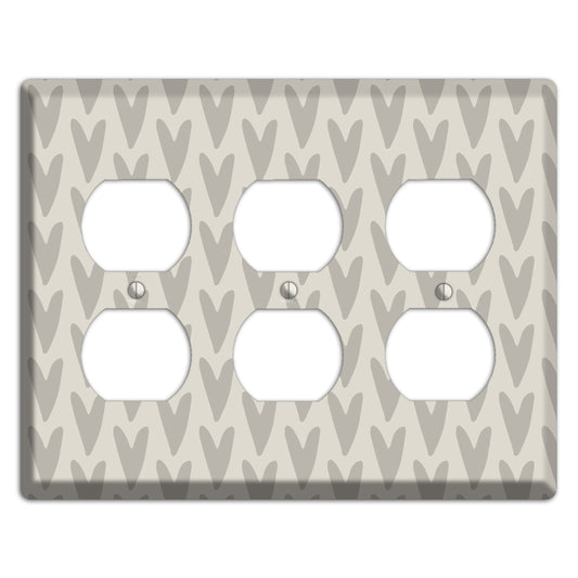 Simple Scandanavian Style I 3 Duplex Wallplate