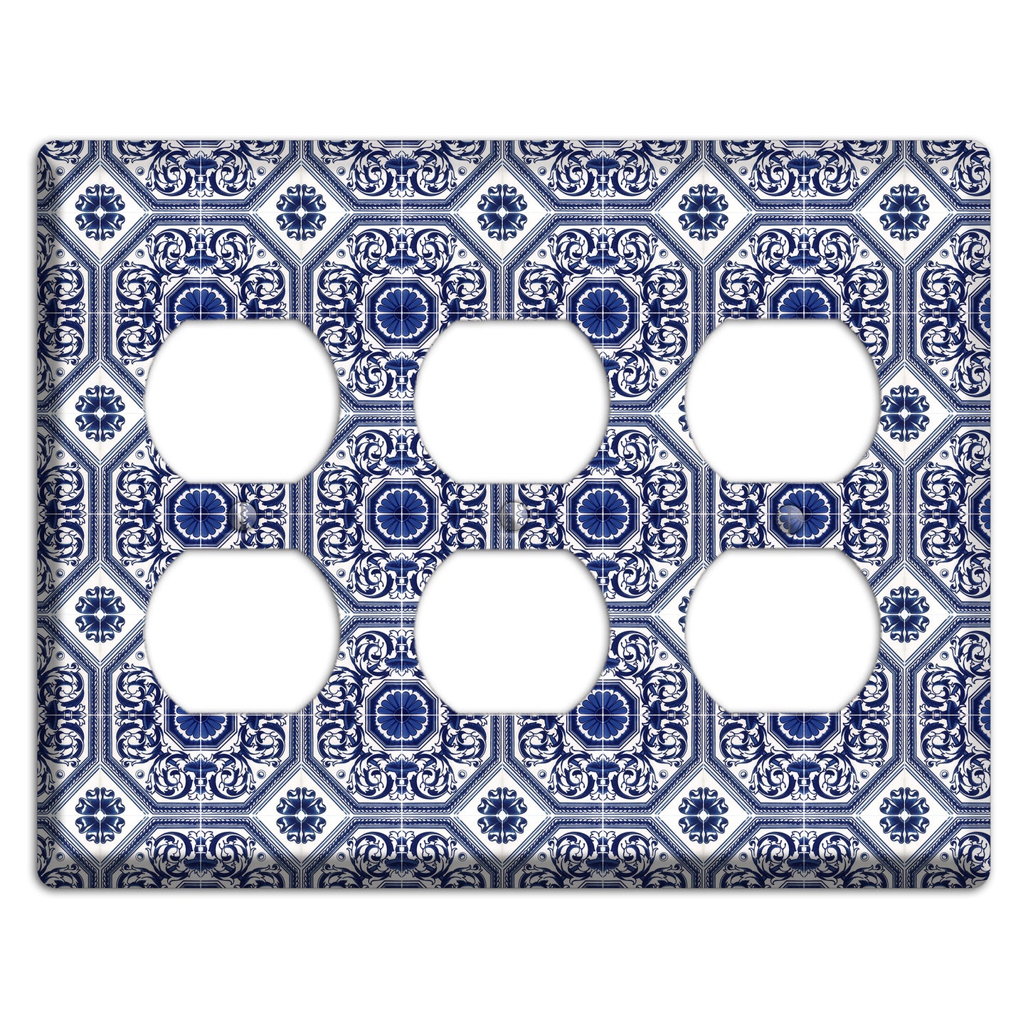 Tavira Tiles 1 3 Duplex Wallplate