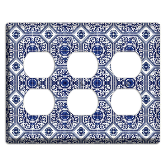 Tavira Tiles 1 3 Duplex Wallplate