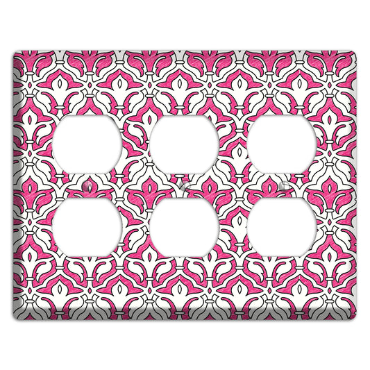 Pink Scallop Tapestry 3 Duplex Wallplate