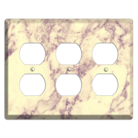 Champagne Marble 3 Duplex Wallplate